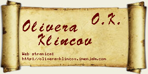 Olivera Klincov vizit kartica